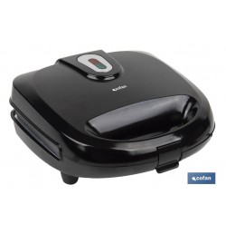 SANDWICHERA MULTIUSOS,GRILL Y GOFRERA 3 EN 1 PLACAS INTERCAMBIABLES  750W 24x22,8x10,9 cm