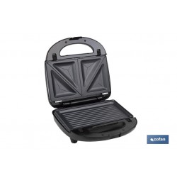SANDWICHERA MULTIUSOS,GRILL Y GOFRERA 3 EN 1 PLACAS INTERCAMBIABLES  750W 24x22,8x10,9 cm