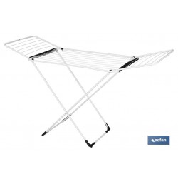 TENDEDERO SUELO CON ALAS PLEGABLES DE ACERO+ RUEDAS,18 m