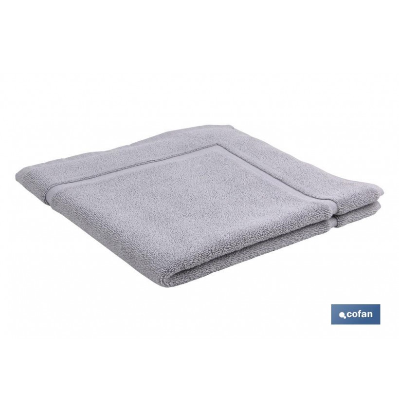 ALFOMBRA BAÑO GRIS PERLA GR.1000 MODELO PERLAN 60x60cm