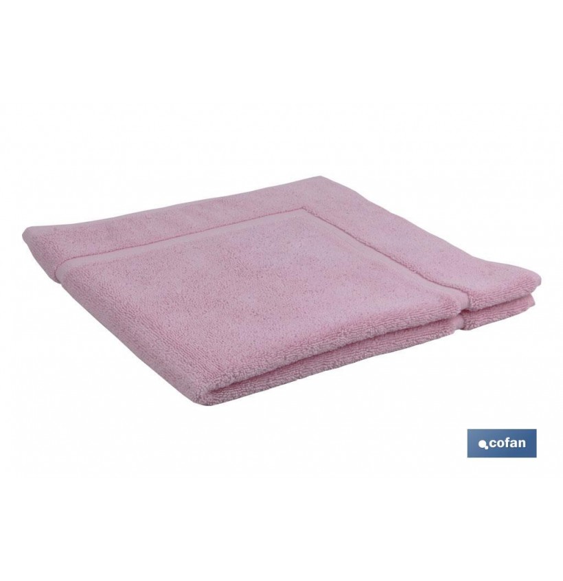 ALFOMBRA BAÑO ROSA CLARO GR.1000  MODELO FLOR 60X60 cm