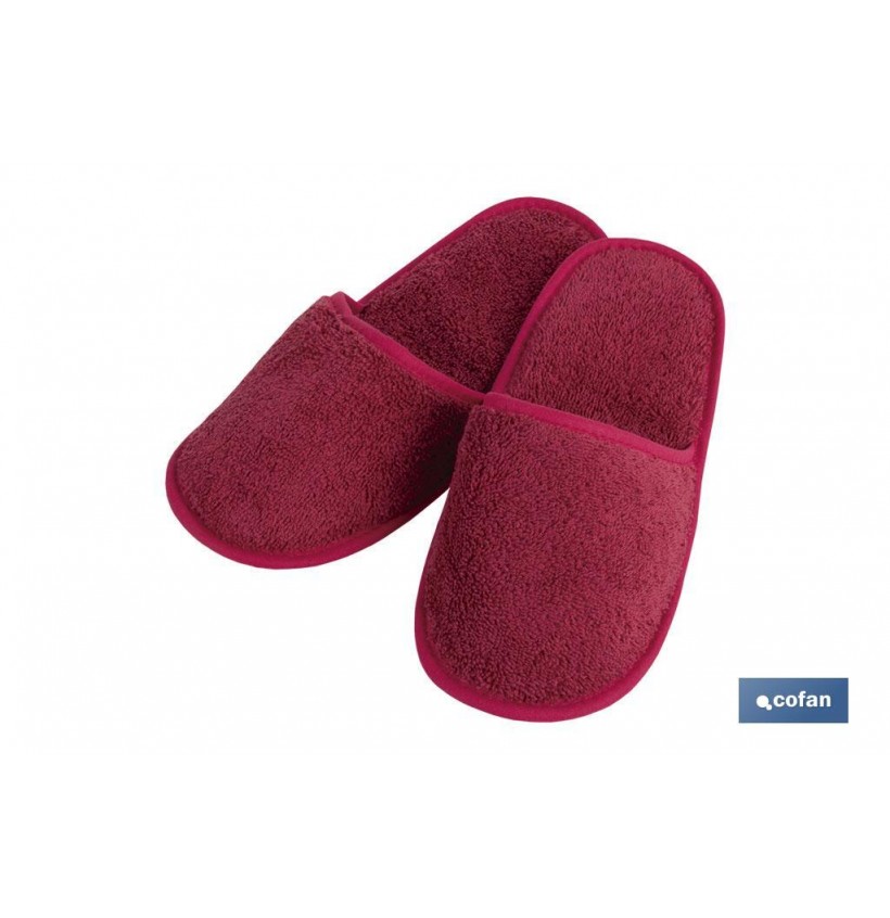 ZAPATILLAS BAÑO  BURDEOS  MODELO PARIS TALLA.L