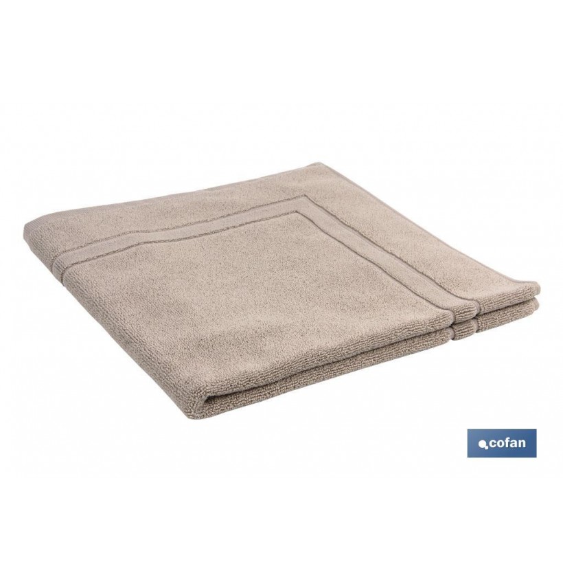ALFOMBRA BAÑO BEIGE GR.1000 MODELO ABISINIA 60X60cm