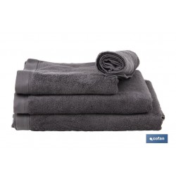 TOALLA TOCADOR GRIS ANTRACITA GR580/M2 MODELO PIEDRA 30X50cm