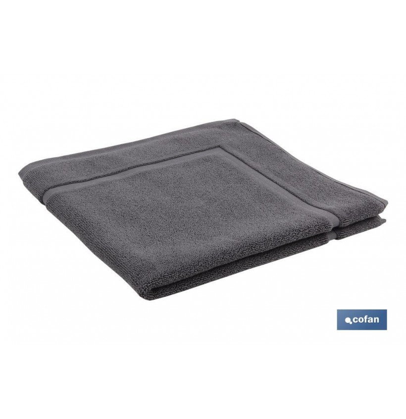 ALFOMBRA BAÑO GRIS ANTRACITA GR.1000 MODELO PIEDRA 60x60cm