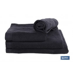 TOALLA DUCHA NEGRO GR.580/M2 MODELO BRILLANTE 70X140cm