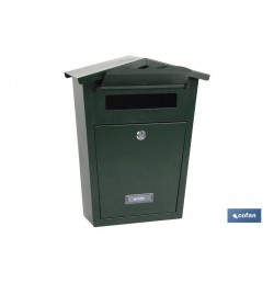 BUZÓN CORREO EXTERIOR VERDE MODELO GARDEN 360X290X105MM