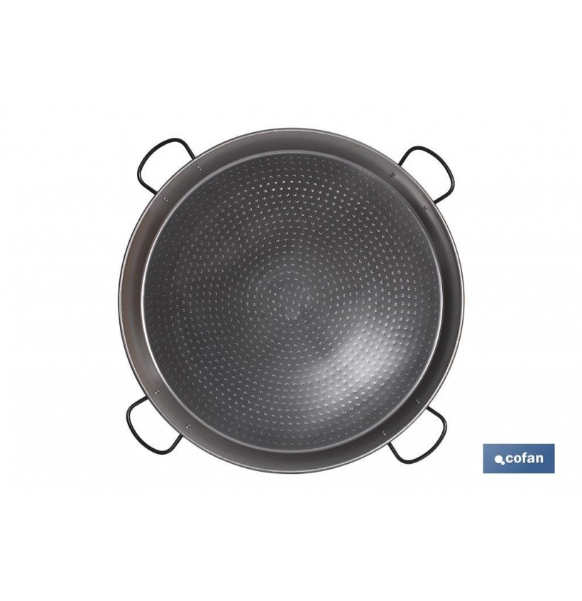 PAELLERA ACERO PULIDA Ø80cm (4 asas)