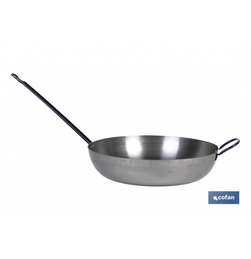 SARTEN LIONESA ACERO C/MANGO+ASA Ø40cm