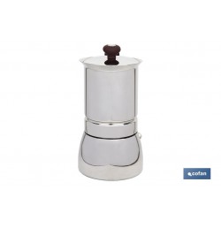 CAFETERA ITALIANA 6 TAZAS ACERO INOX