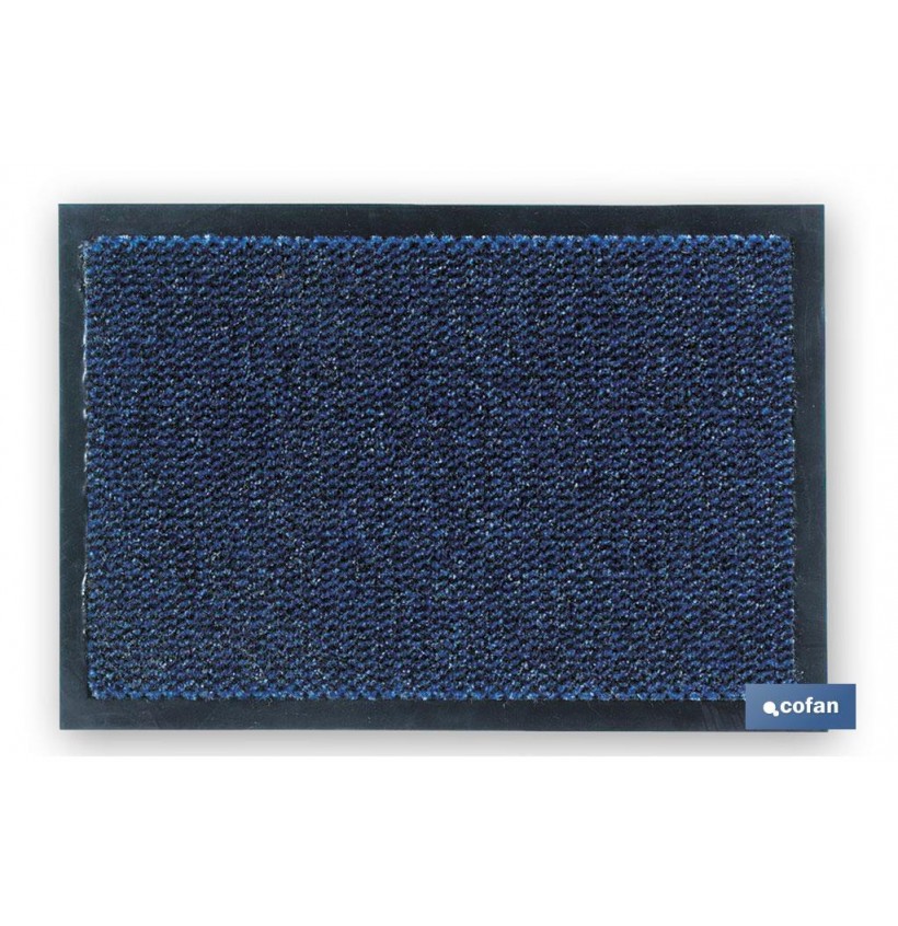 FELPUDO INTERIOR POLIPROPILENO 40X60CM AZUL