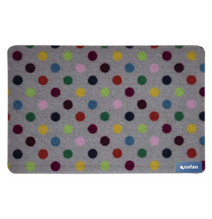 FELPUDO ESTAMPADO DIGITAL LUNARES 40x60