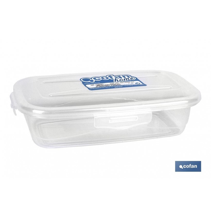 FIAMBRERA TRANSPARENTE RECTANGULAR 2,8 L