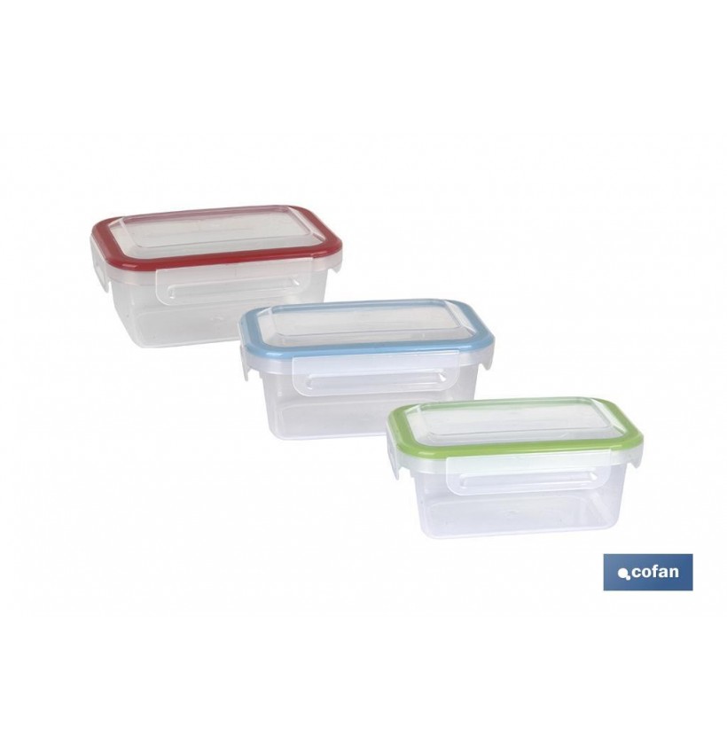 FIAMBRERA VERDE RECTANGULAR CON JUNTA BI-MATERIA MODELO YUBA 1 L
