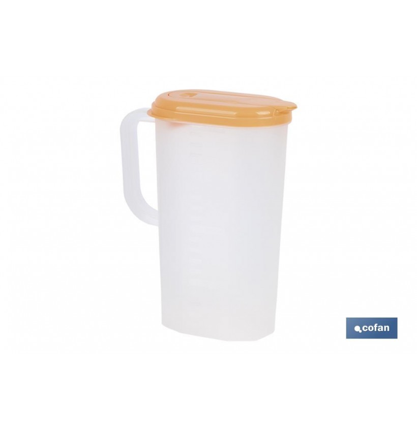 JARRA DE AGUA 2L NARANJA  MODELO MANANTIAL 25X19X9.5CM