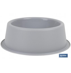 COMEDERO REDONDO  GRIS CLARO 24.5X7.5cm venta unitaria