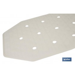ALFOMBRA ANTIDESLIZANTE CON VENTOSAS BAÑERA/DUCHA BLANCO 36 X 72 cm