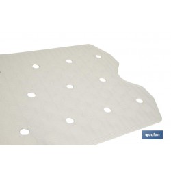 ALFOMBRA ANTIDESLIZANTE CON VENTOSAS BAÑERA/DUCHA BLANCO 36 X 72 cm