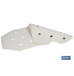 ALFOMBRA ANTIDESLIZANTE CON VENTOSAS BAÑERA/DUCHA BLANCO 36 X 72 cm
