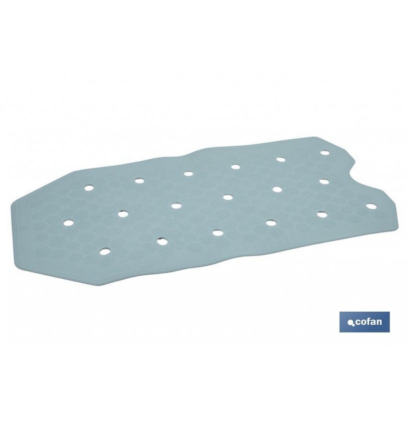 ALFOMBRA ANTIDESLIZANTE CON VENTOSAS BAÑERA/DUCHA AZUL CLARO 36 X 72 cm