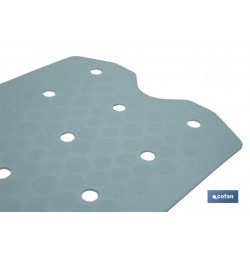 ALFOMBRA ANTIDESLIZANTE CON VENTOSAS BAÑERA/DUCHA AZUL CLARO 36 X 72 cm