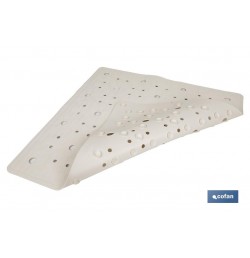 ALFOMBRA ANTIDESLIZANTE CON VENTOSAS  BAÑERA/DUCHA BLANCO 53 X 53 cm