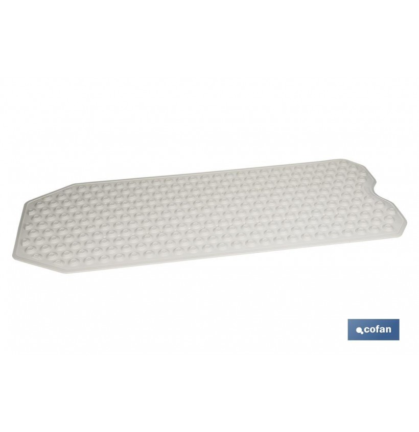 ALFOMBRA PLUS ANTIDESLIZANTE CON VENTOSAS BAÑERA /DUCHA BLANCO 40 X104 cm