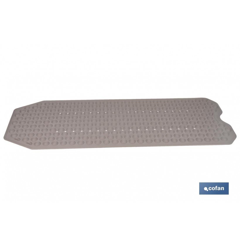 ALFOMBRA PLUS ANTIDESLIZANTE CON VENTOSAS BAÑERA/DUCHA BEIS PIEDRA 40 X104 cm