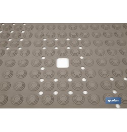ALFOMBRA PLUS  ANTIDESLIZANTE CON VENTOSAS BAÑERA/ DUCHA BEIS PIEDRA 60 X 60 cm