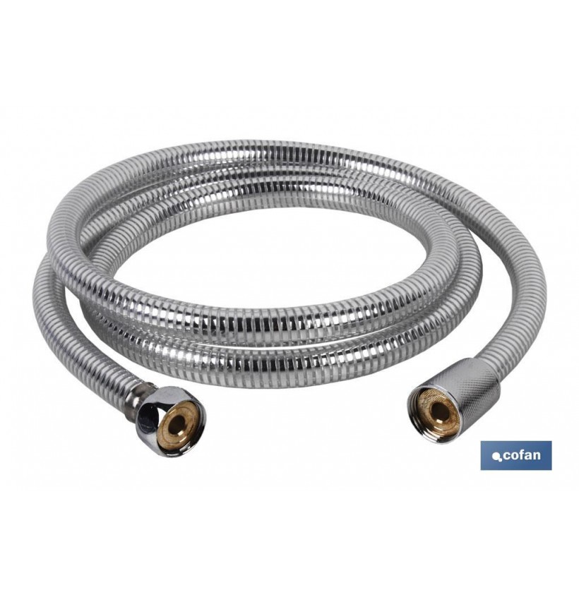 FLEXO DUCHA PVC PLATA/LATÓN 1,5M