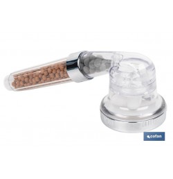 MANGO DE DUCHA IÓNICA CON ESFERAS MINERALES TRES FUNCIONES MODELO RELAX