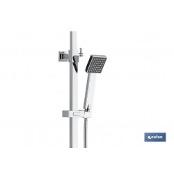 COLUMNA DE DUCHA MONOMANDO DISEÑO CUADRADO 90-1.40 CM