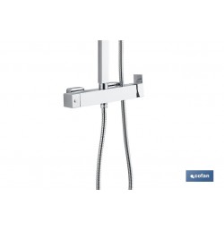 COLUMNA DE DUCHA MONOMANDO DISEÑO CUADRADO 90-1.40 CM