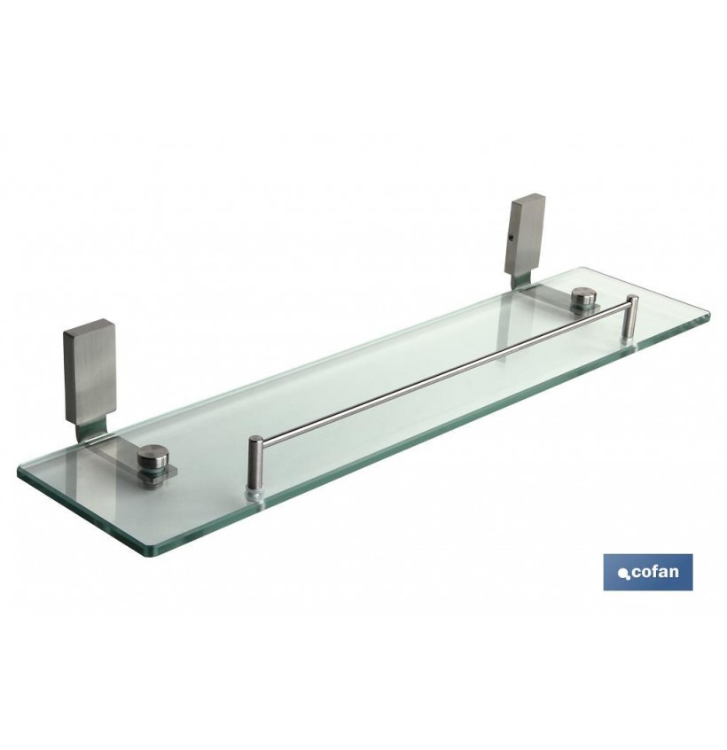ESTANTE CRISTAL+INOX 304  MODELO MADEIRA SATIN