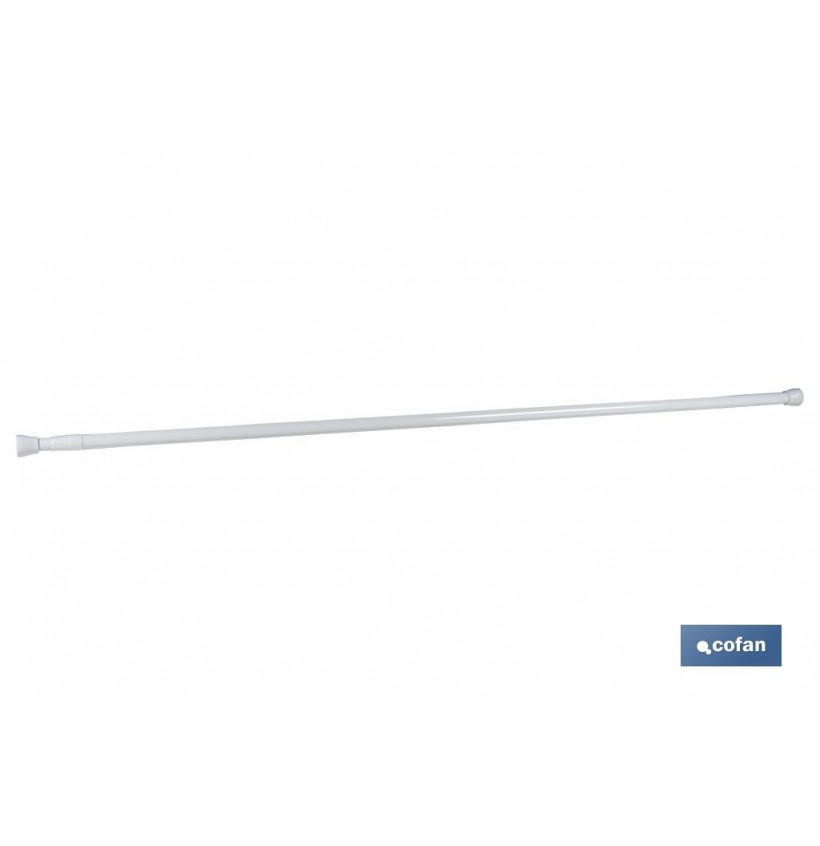 BARRA CORTINA EXTENSIBLE (PRESIÓN)  WHITE 61-91 cm