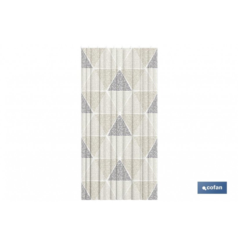 CORTINA DE BAÑO TRIANGULOS POLIÉSTER 140x200