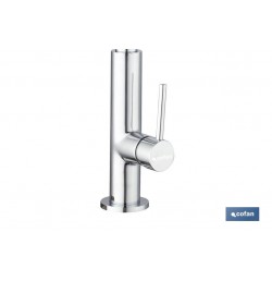 GRIFO COCINA MONOMANDO TUBO FLEXIBLE NEGRO 25 mm