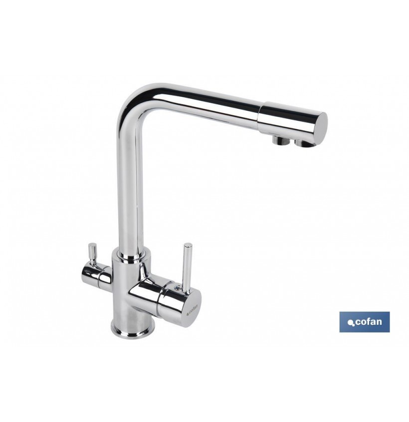 GRIFO DE COCINA MONOMANDO 3 VÍAS ADAPTABLE PARA OSMOSIS