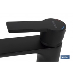 GRIFO MONOMANDO LAVABO NEGRO MATE  25MM MODELO KERCH
