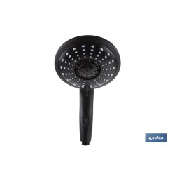 MANGO DUCHA NEGRO MATE 5 FUNCIONES