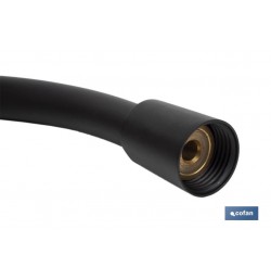 FLEXO DUCHA PVC NEGRO MATE 150 cm