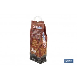 BOLSA BRIQUETAS CARBON VEGETAL 3 KGS