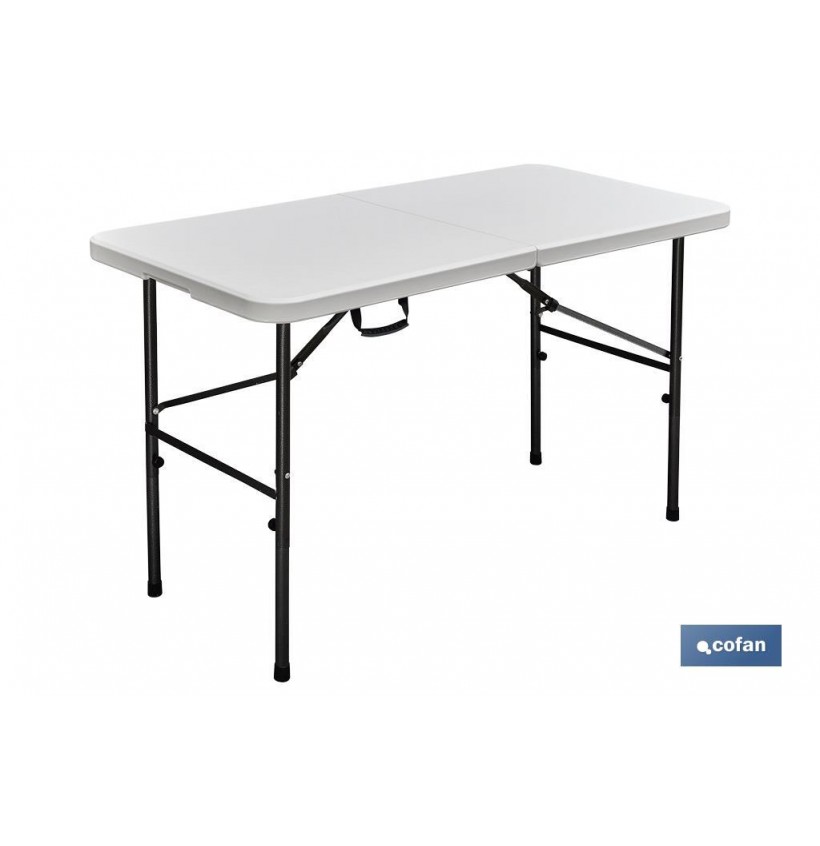 MESA PLEGABLE RECTANGULAR BLANCA 122X60X74CM