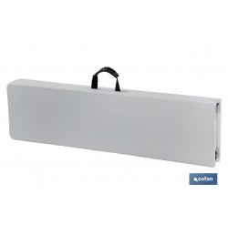 BANCO PLEGABLE RECTANGULAR BLANCO 180X25X43CM