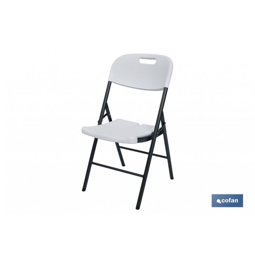 SILLA PLEGABLE BLANCA 46X53X86CM