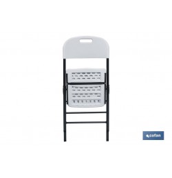 SILLA PLEGABLE BLANCA 46X53X86CM