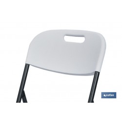 SILLA PLEGABLE BLANCA 46X53X86CM