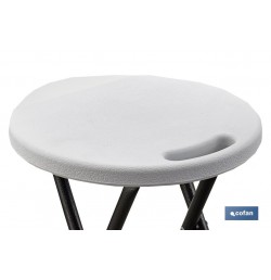 TABURETE PLEGABLE BLANCO 33X30X46CM