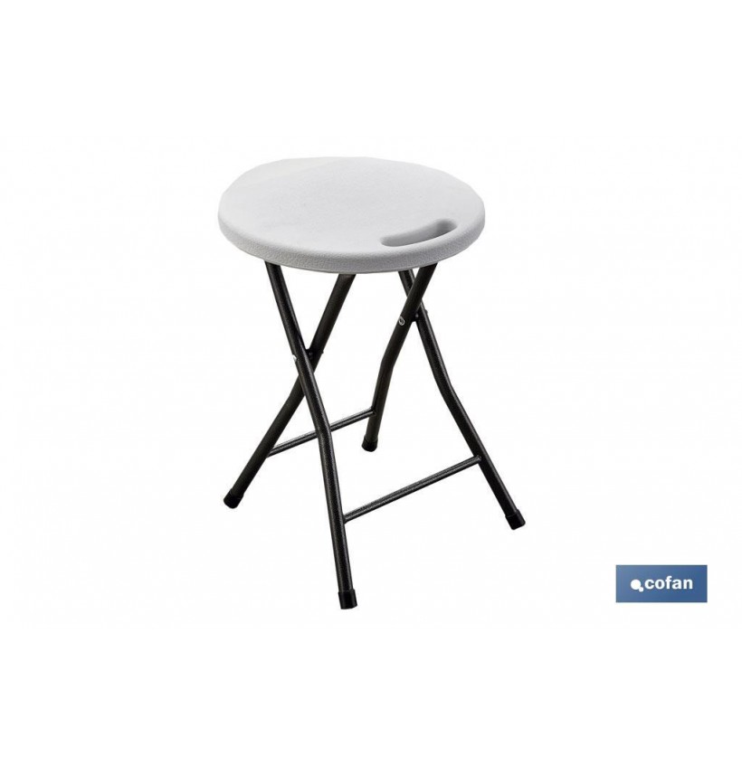 TABURETE PLEGABLE BLANCO 33x30x46cm venta unitaria