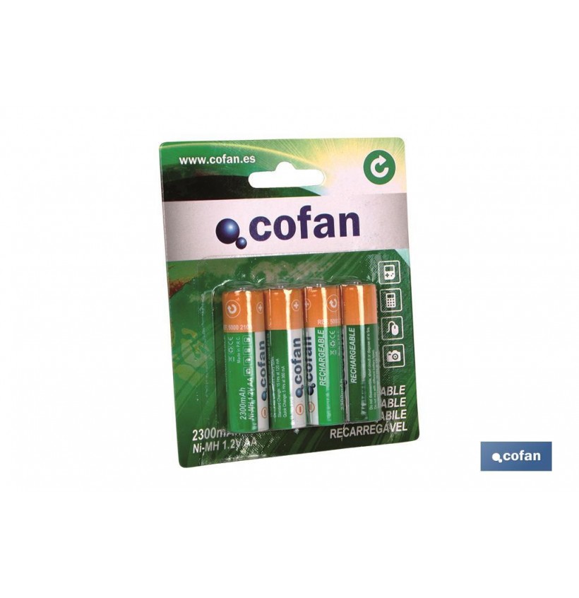 BLISTER 4 PILAS RECARGABLES AA 2300MAH VENTA UNITARIA